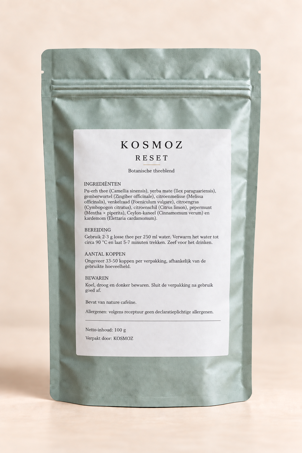 RESET botanische thee blend met kom losse thee